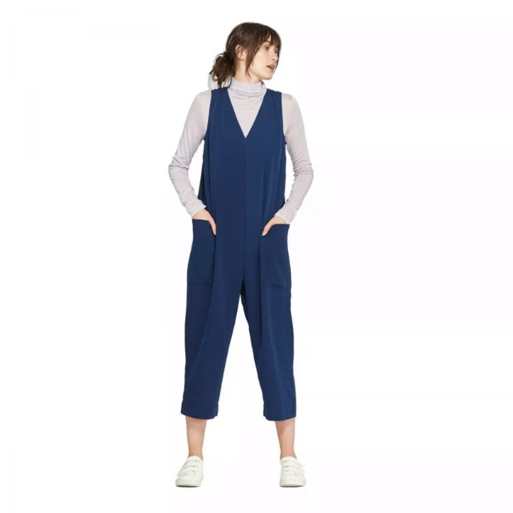 Prologue Vneck navy jumpsuit